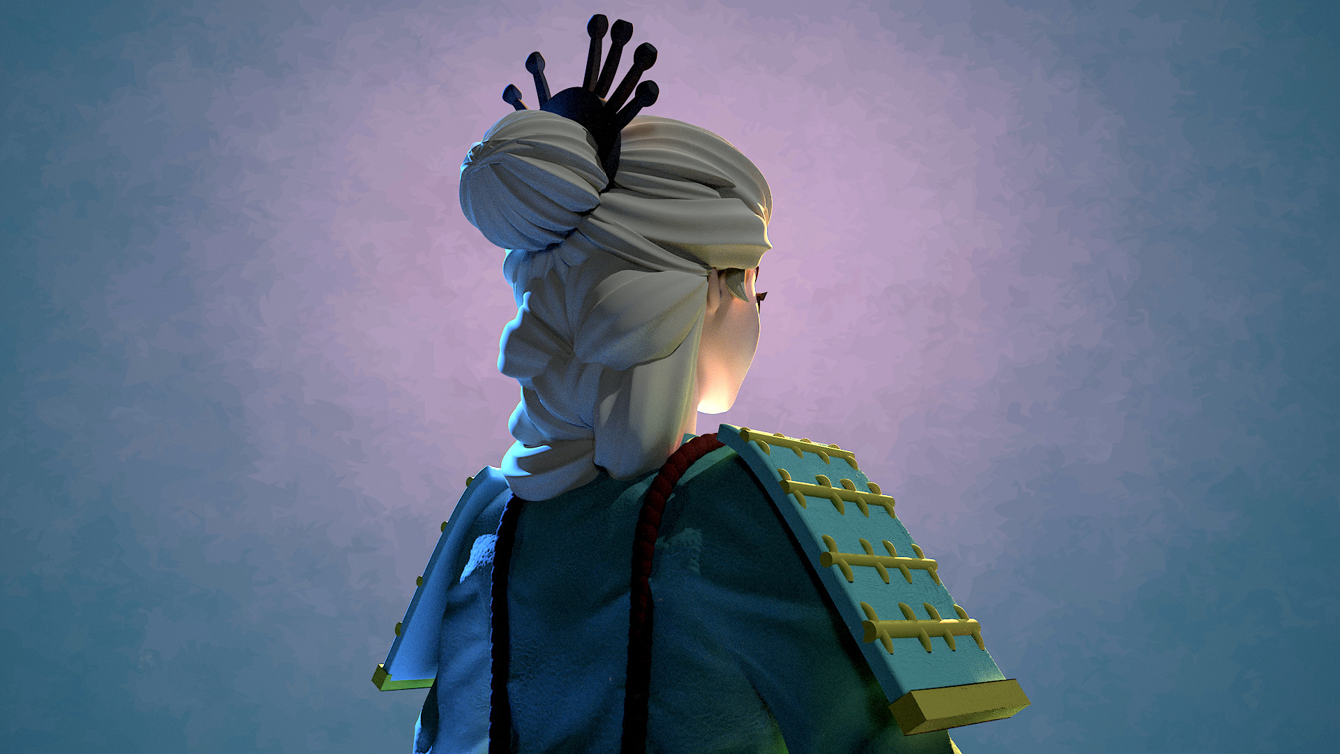 Elsa reine des neiges Samourai 3D print model_20