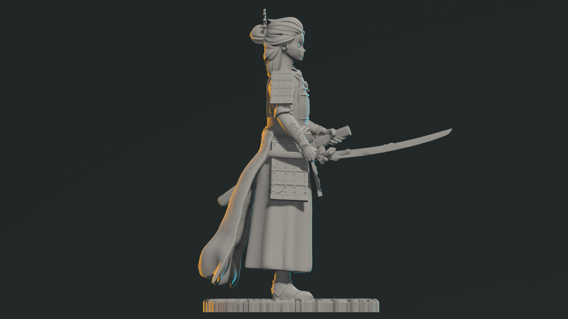 Elsa reine des neiges Samourai 3D print model_8