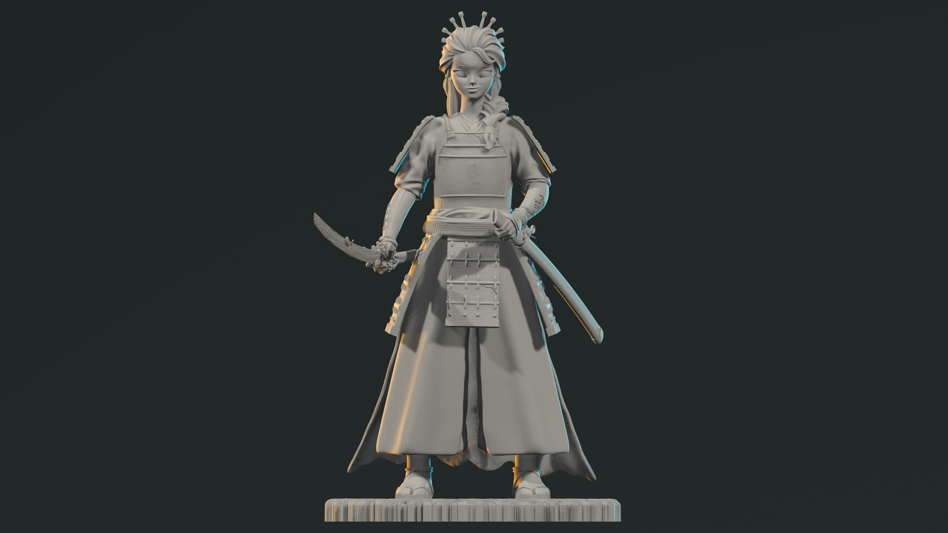 Elsa reine des neiges Samourai 3D print model_9