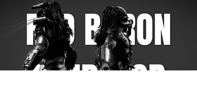 Red Baron Predator - Game Character Low-poly 3D model