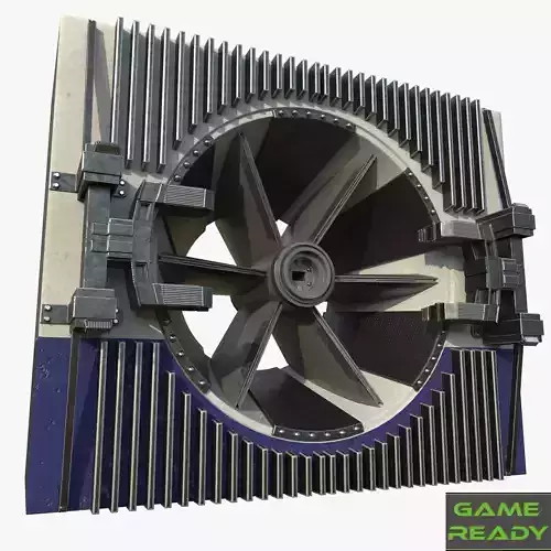 Sci fi ventilation Low-poly 3D model