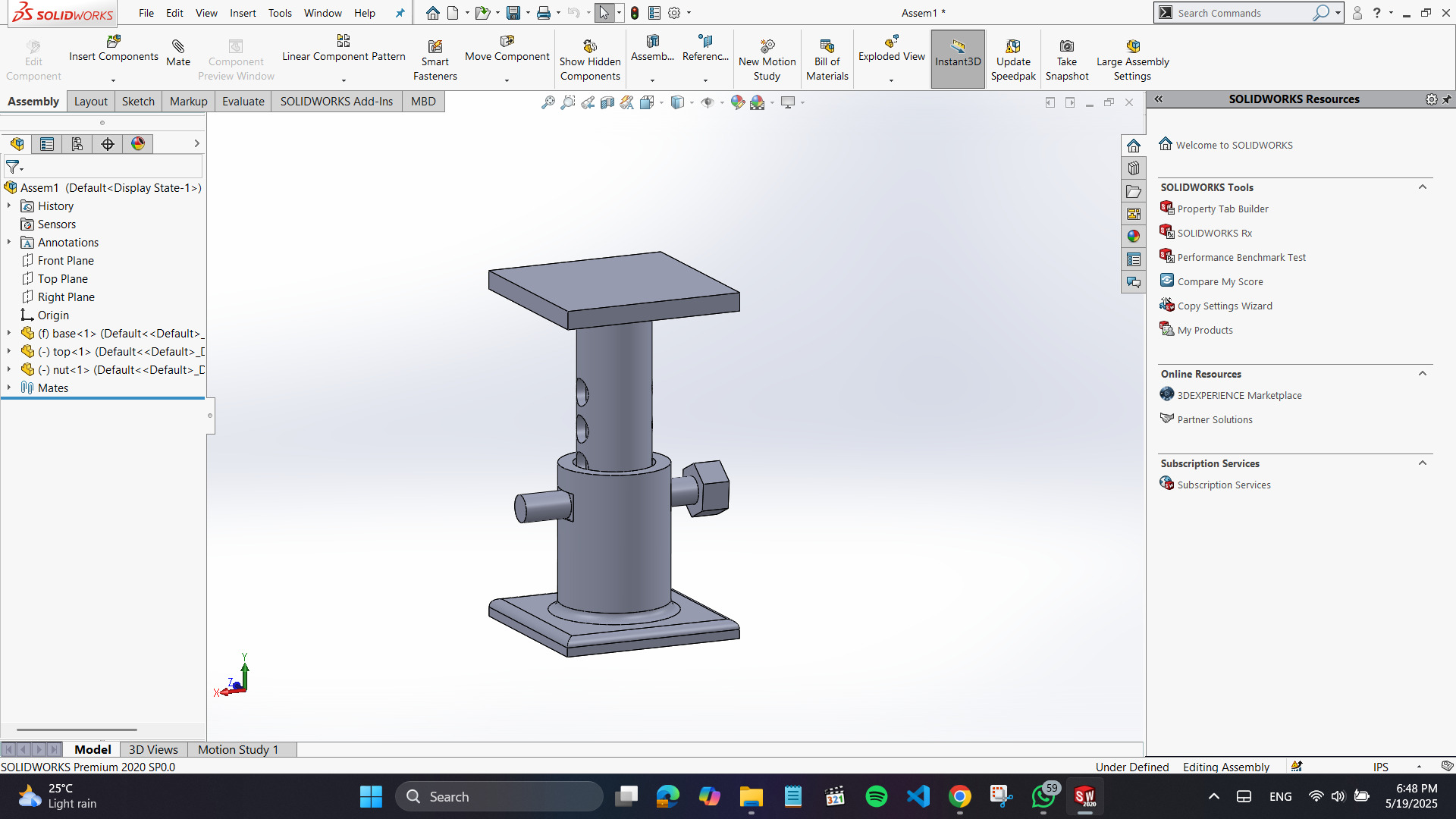car jack 3D print model_1