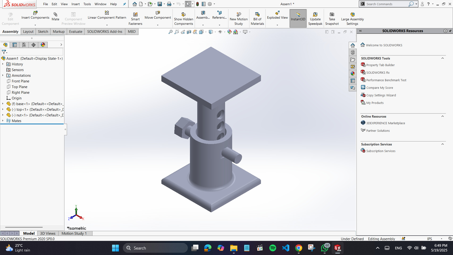 car jack 3D print model_6