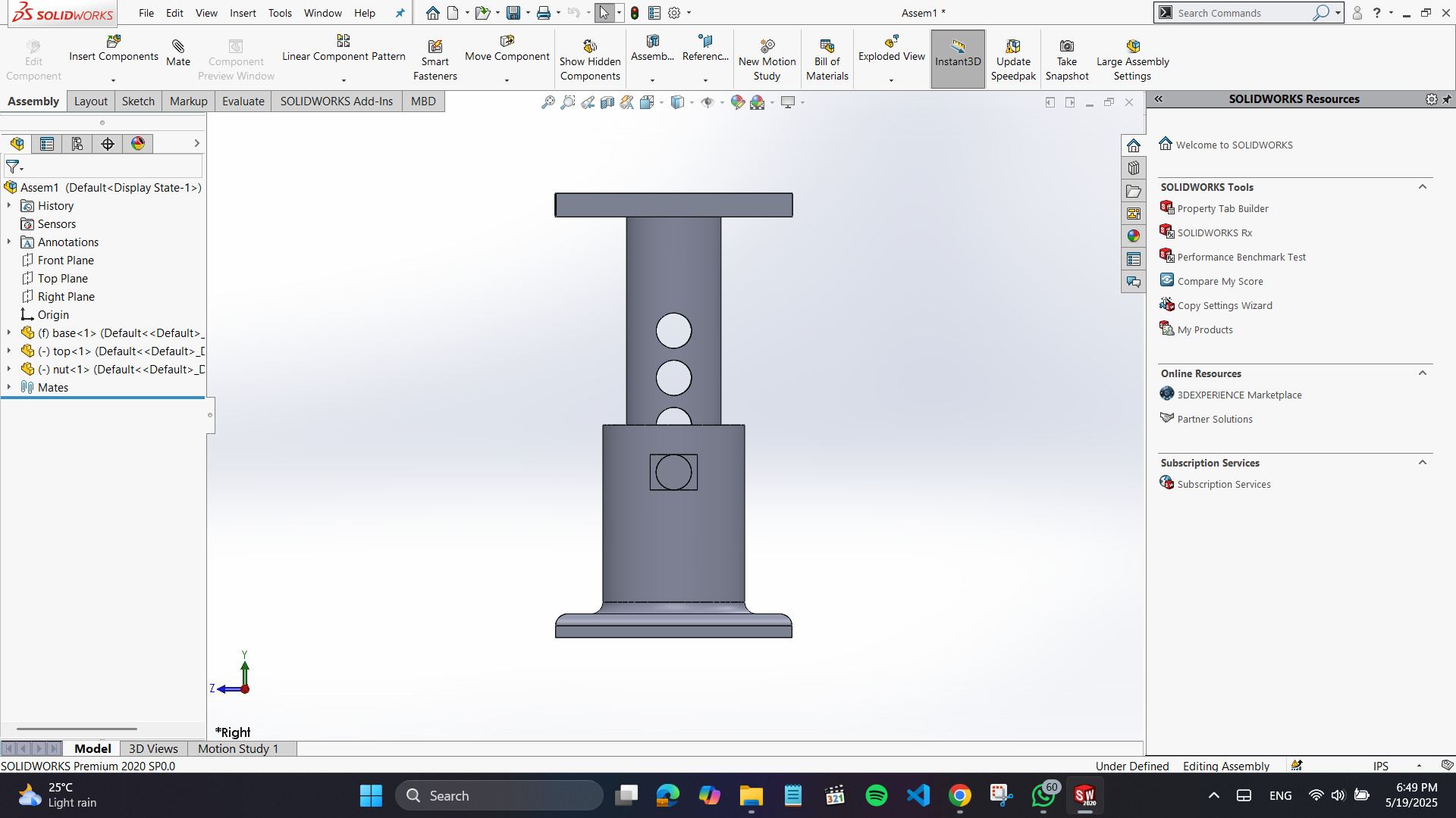 car jack 3D print model_3