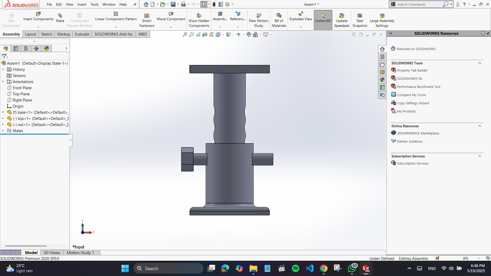 car jack 3D print model_2