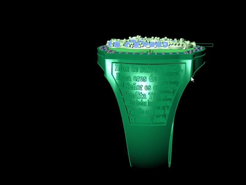 Virgin of Guadalupe Ring 3D print model_3