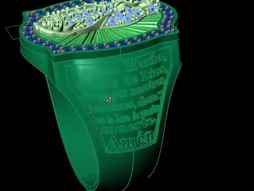 Virgin of Guadalupe Ring 3D print model_5