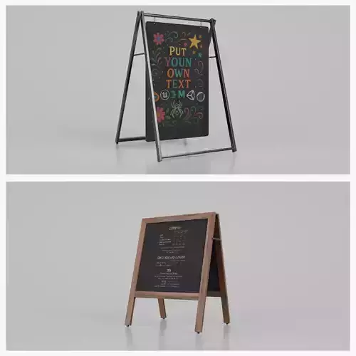 Customizable Minimalist A-Frame Chalkboard Signs