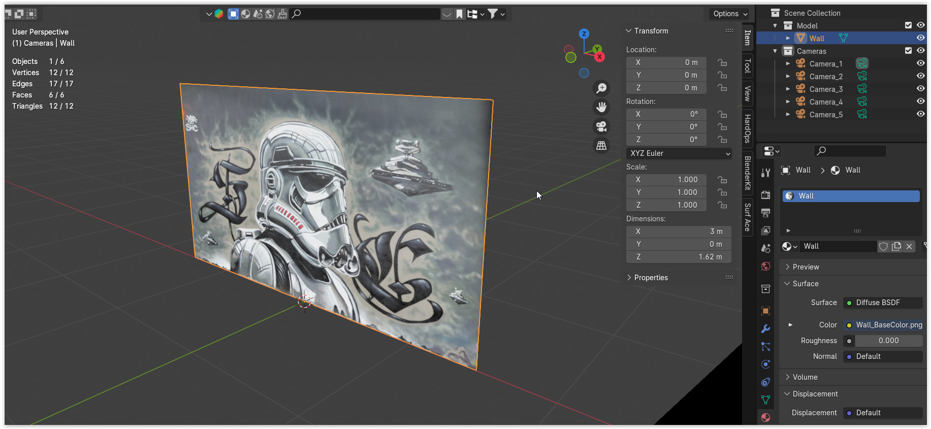 Graffiti wall VIII 3D model_7