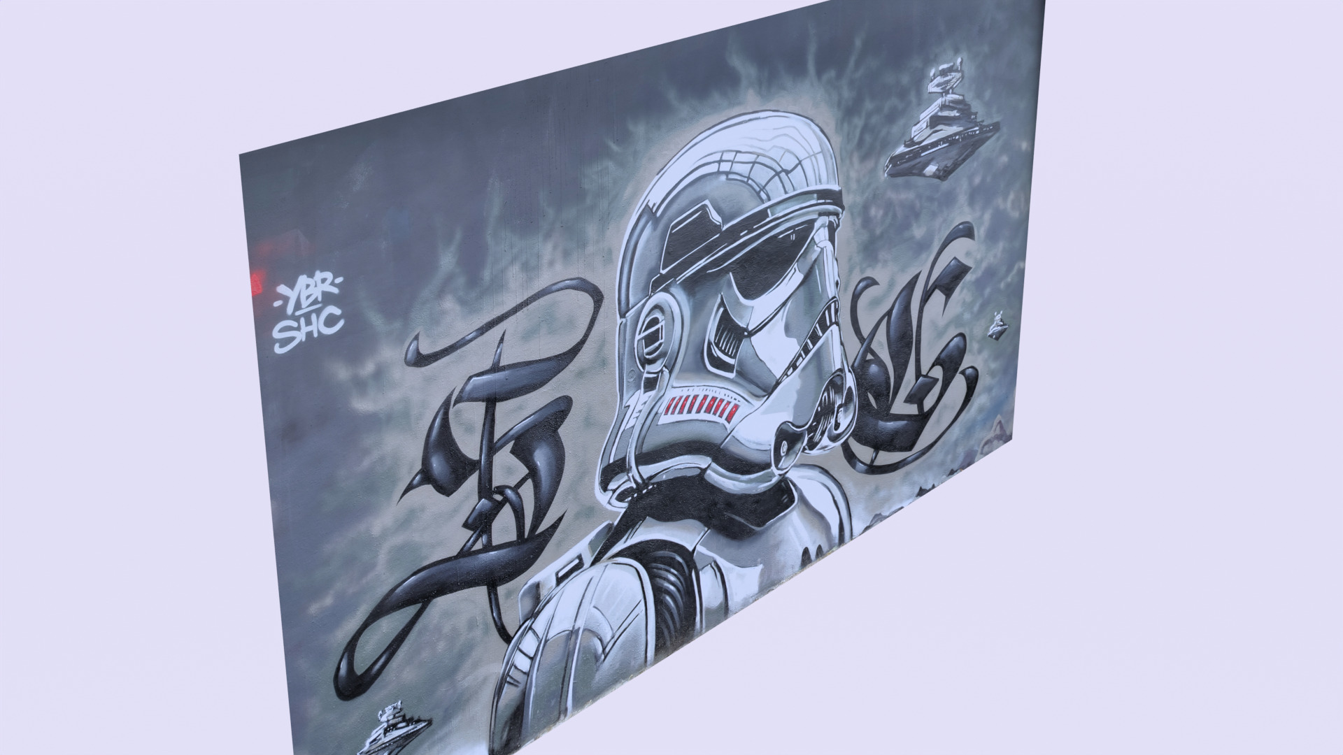 Graffiti wall VIII 3D model_4