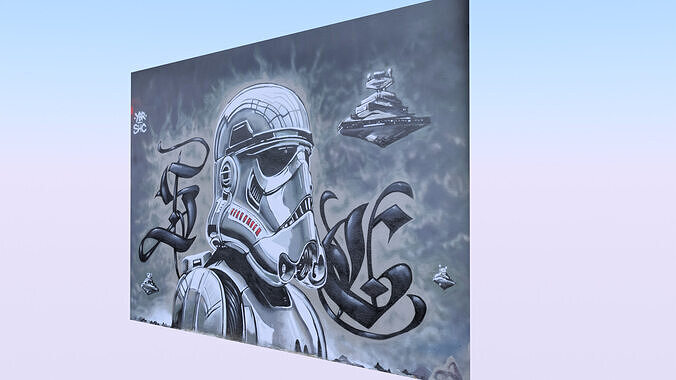 Graffiti wall VIII 3D model