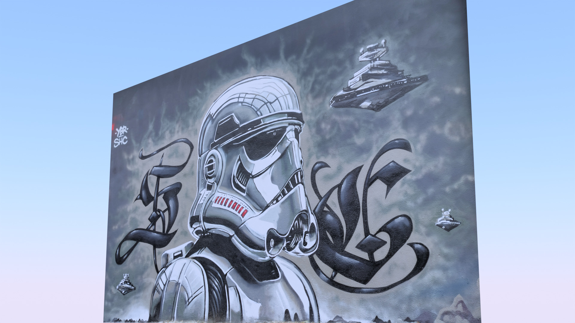 Graffiti wall VIII 3D model_3