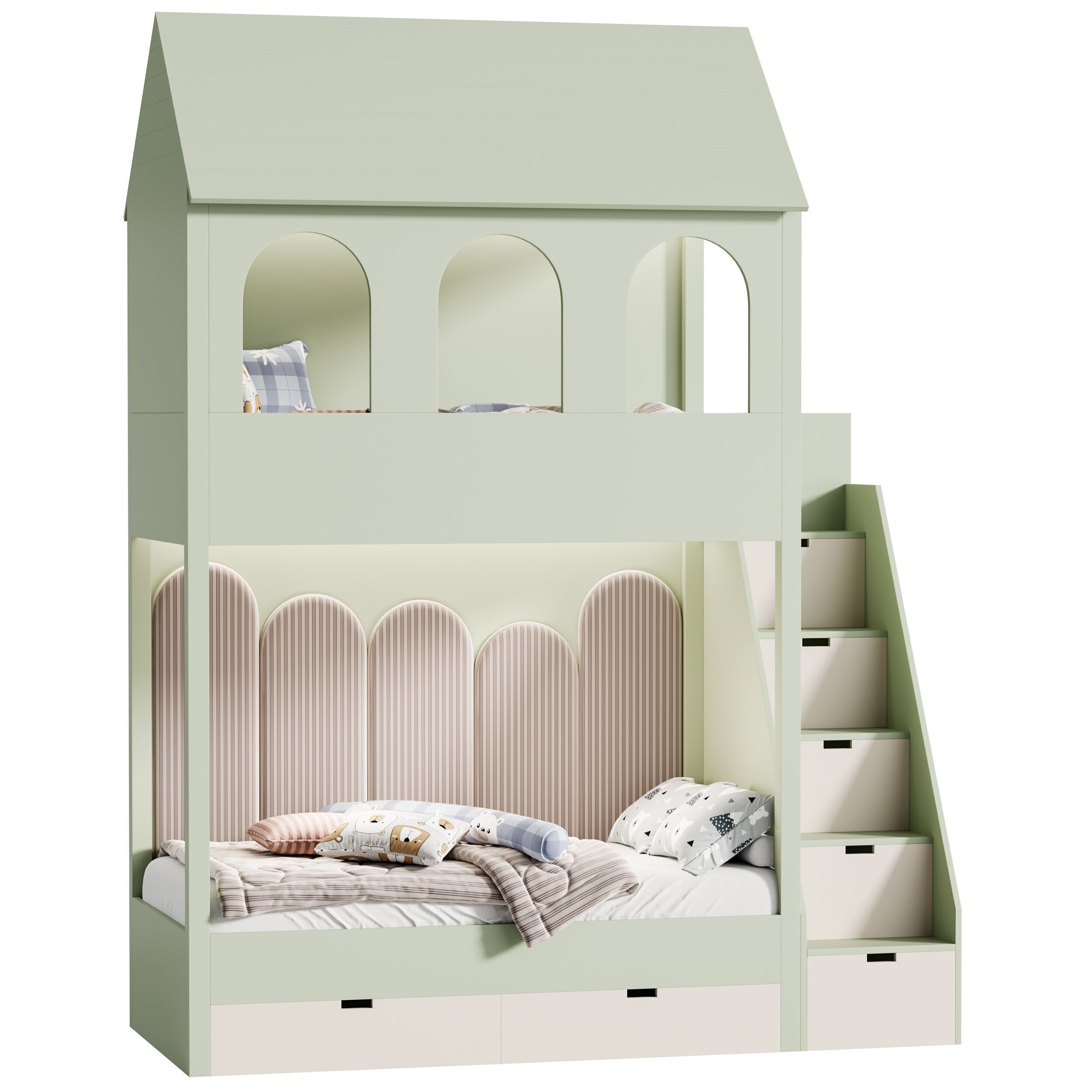 Childrens bunk bed 37 3D model_2
