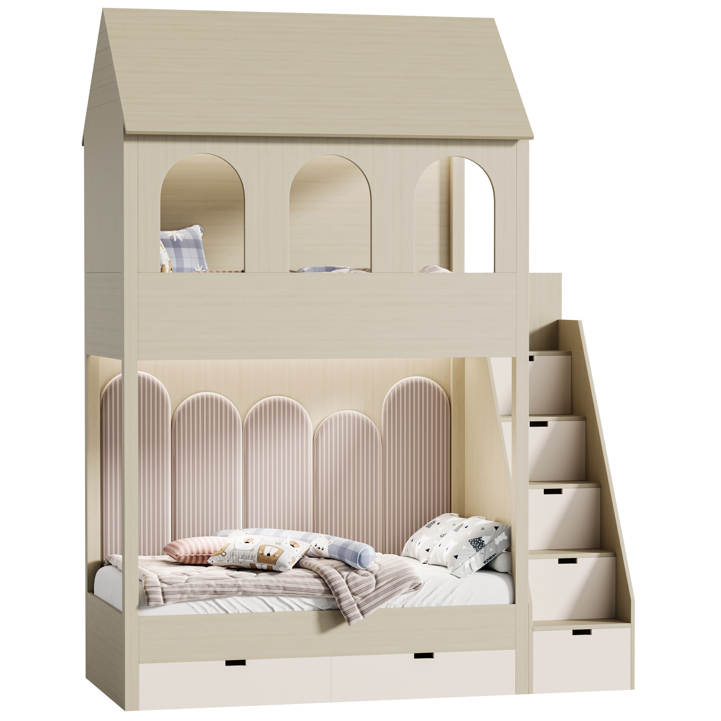 Childrens bunk bed 37 3D model_4