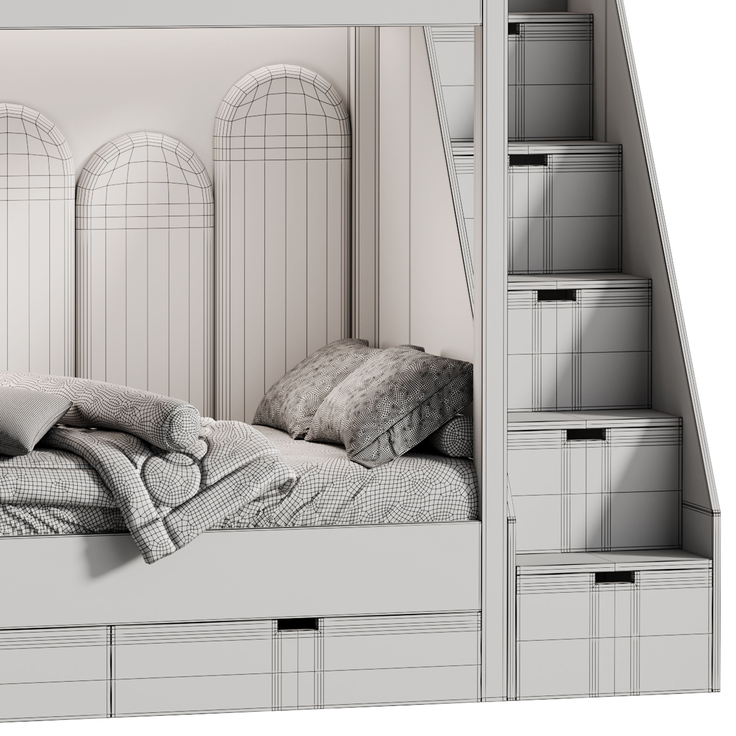 Childrens bunk bed 37 3D model_14