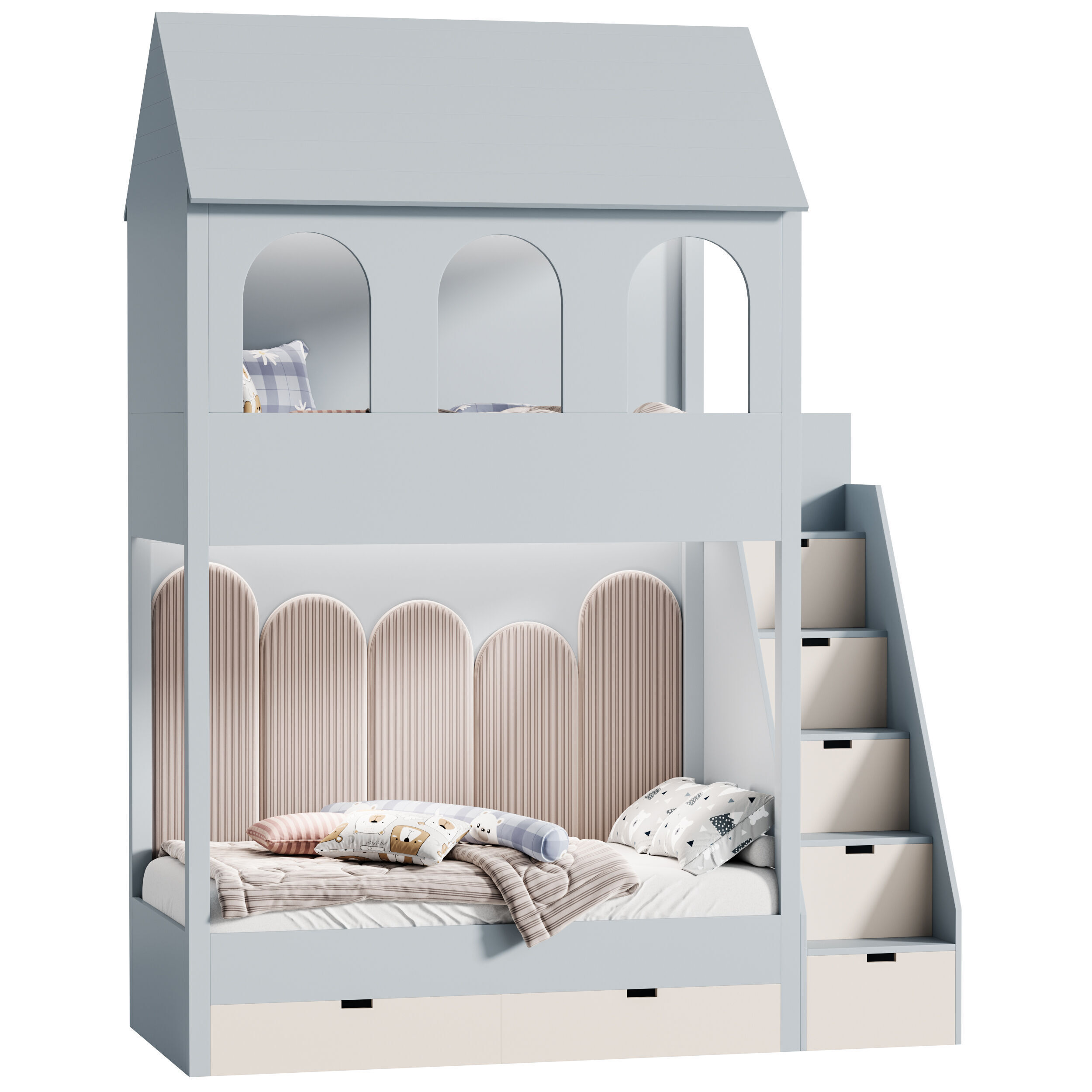 Childrens bunk bed 37 3D model_1