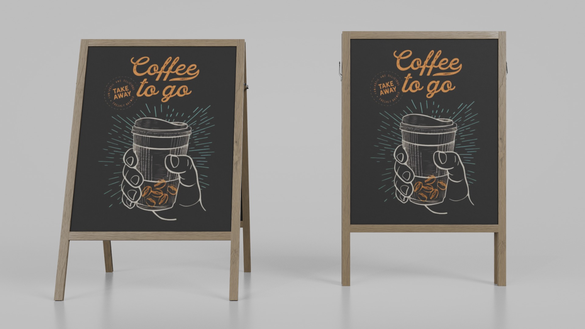 Customizable Wide and Large Format Chalkboard Signs 3D Model Collection_14