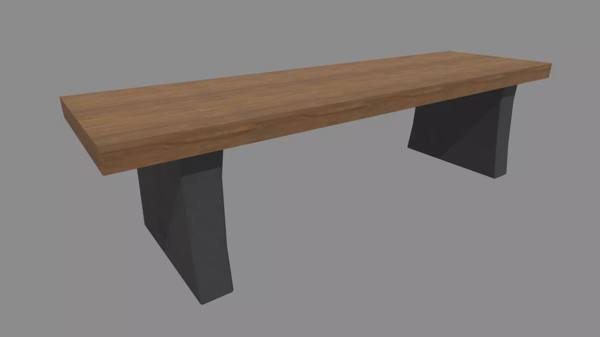 Low Poly Bench 02 Low-poly 3D model