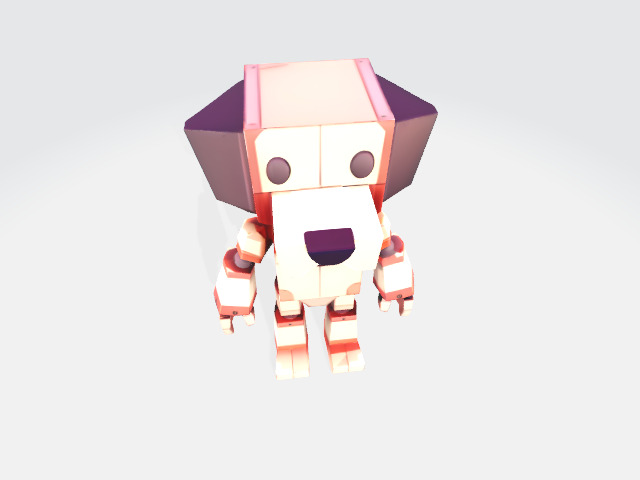 lowpoly robot dog Low-poly 3D model_3