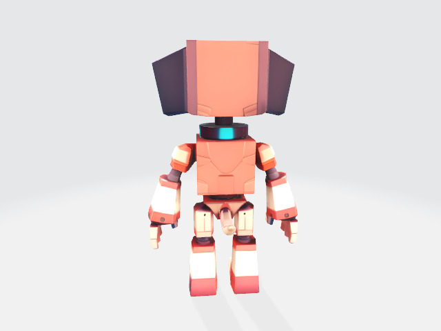 lowpoly robot dog Low-poly 3D model_2