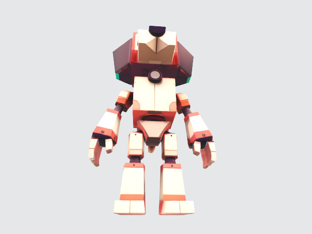 lowpoly robot dog Low-poly 3D model_4