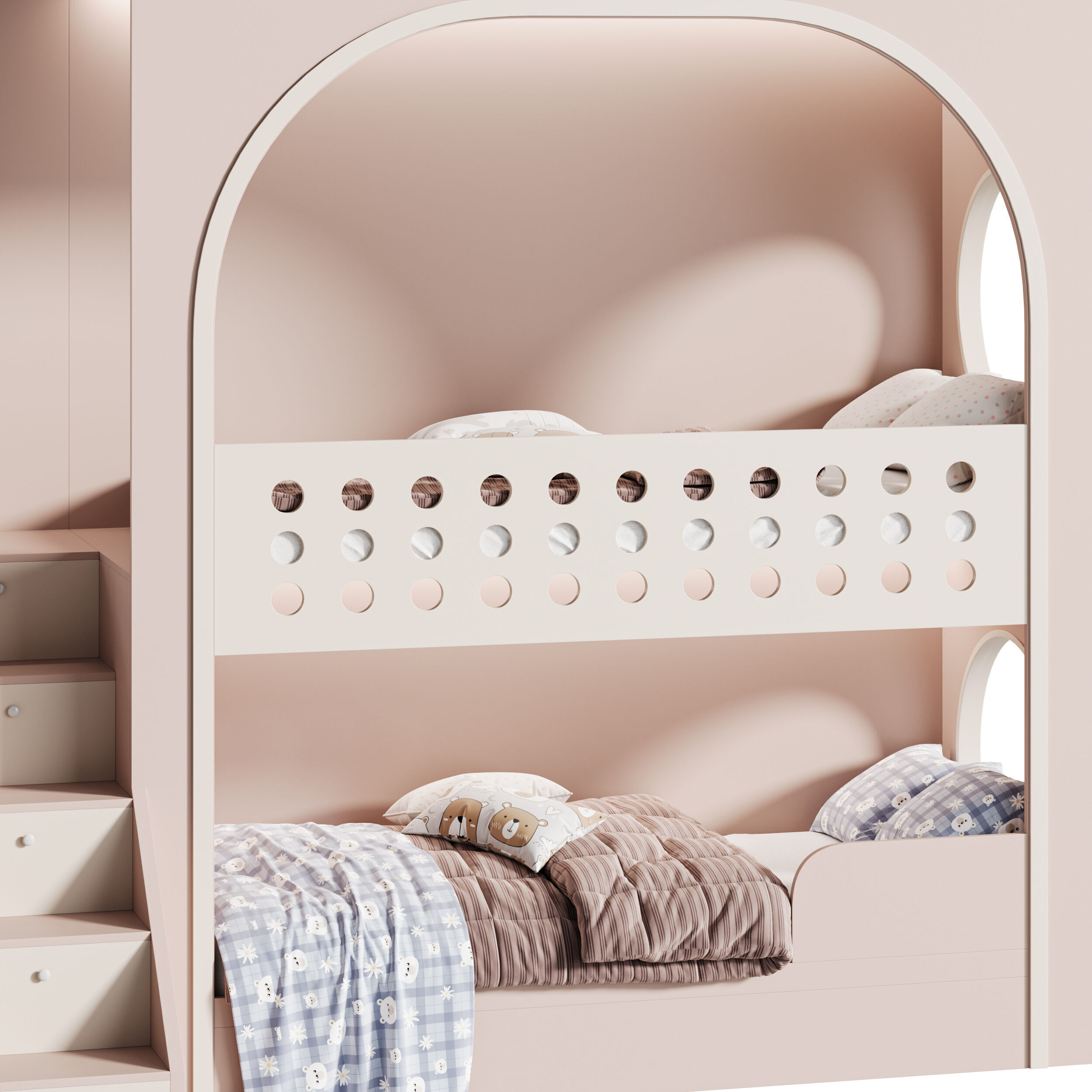 Childrens bunk bed 39 3D model_5