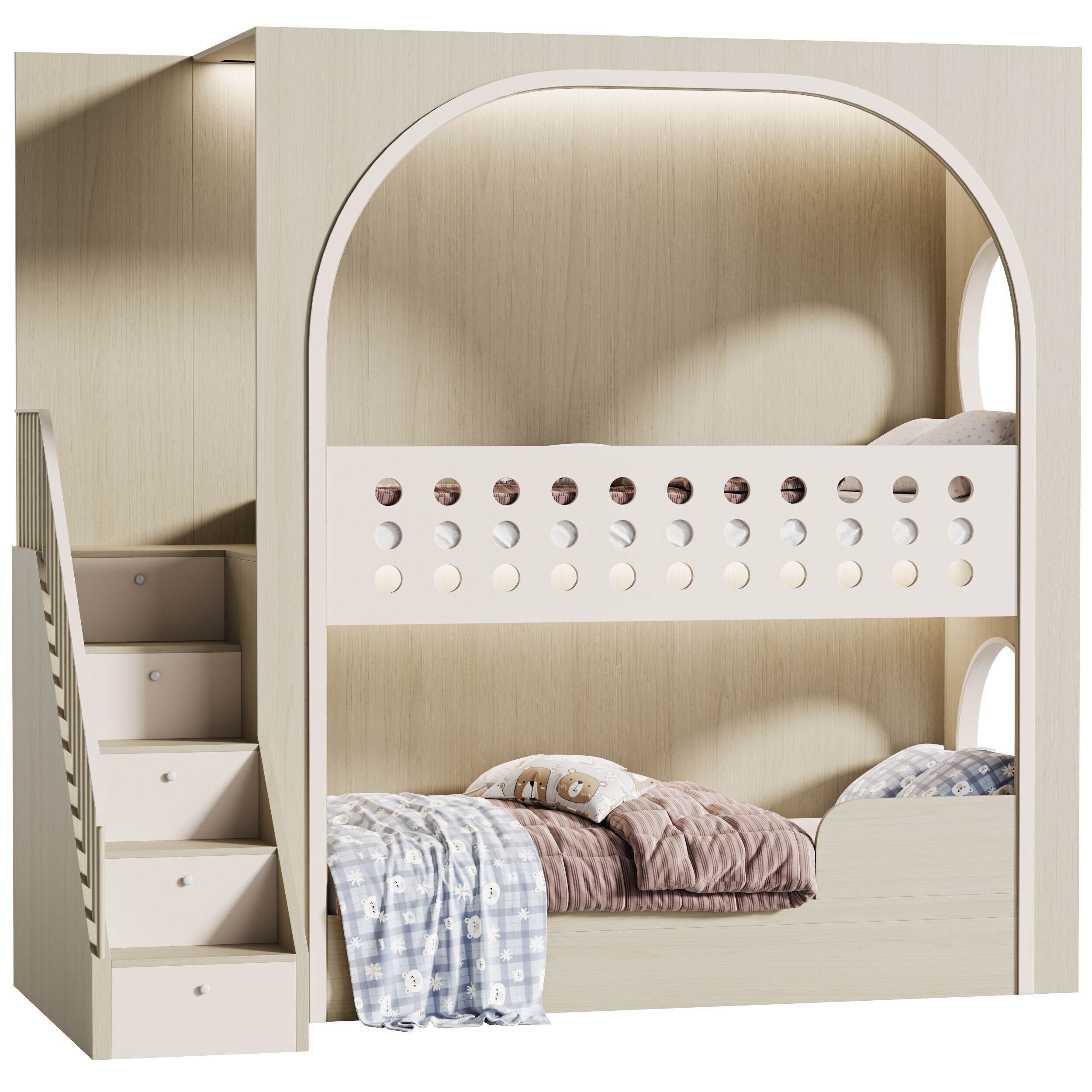 Childrens bunk bed 39 3D model_1