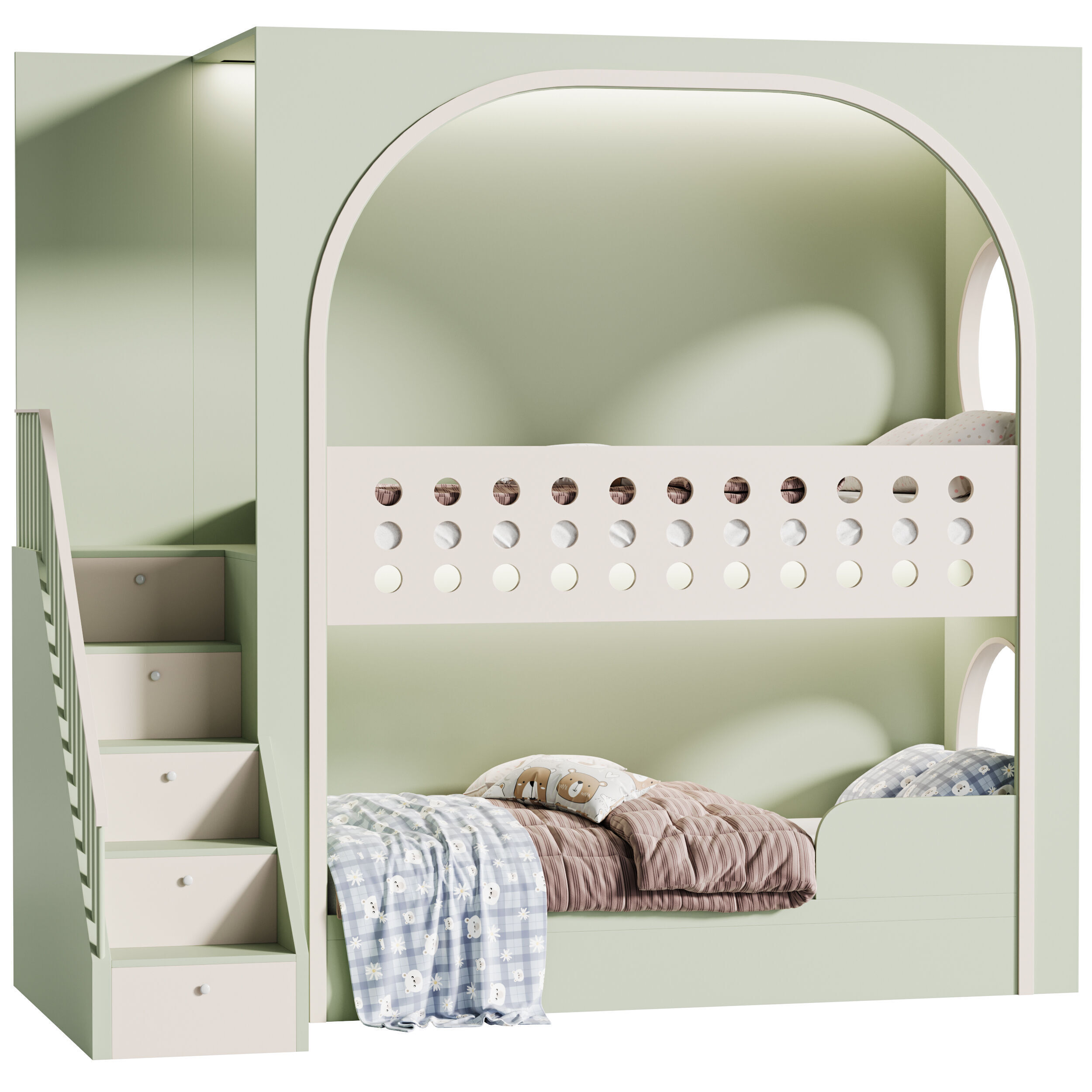 Childrens bunk bed 39 3D model_4