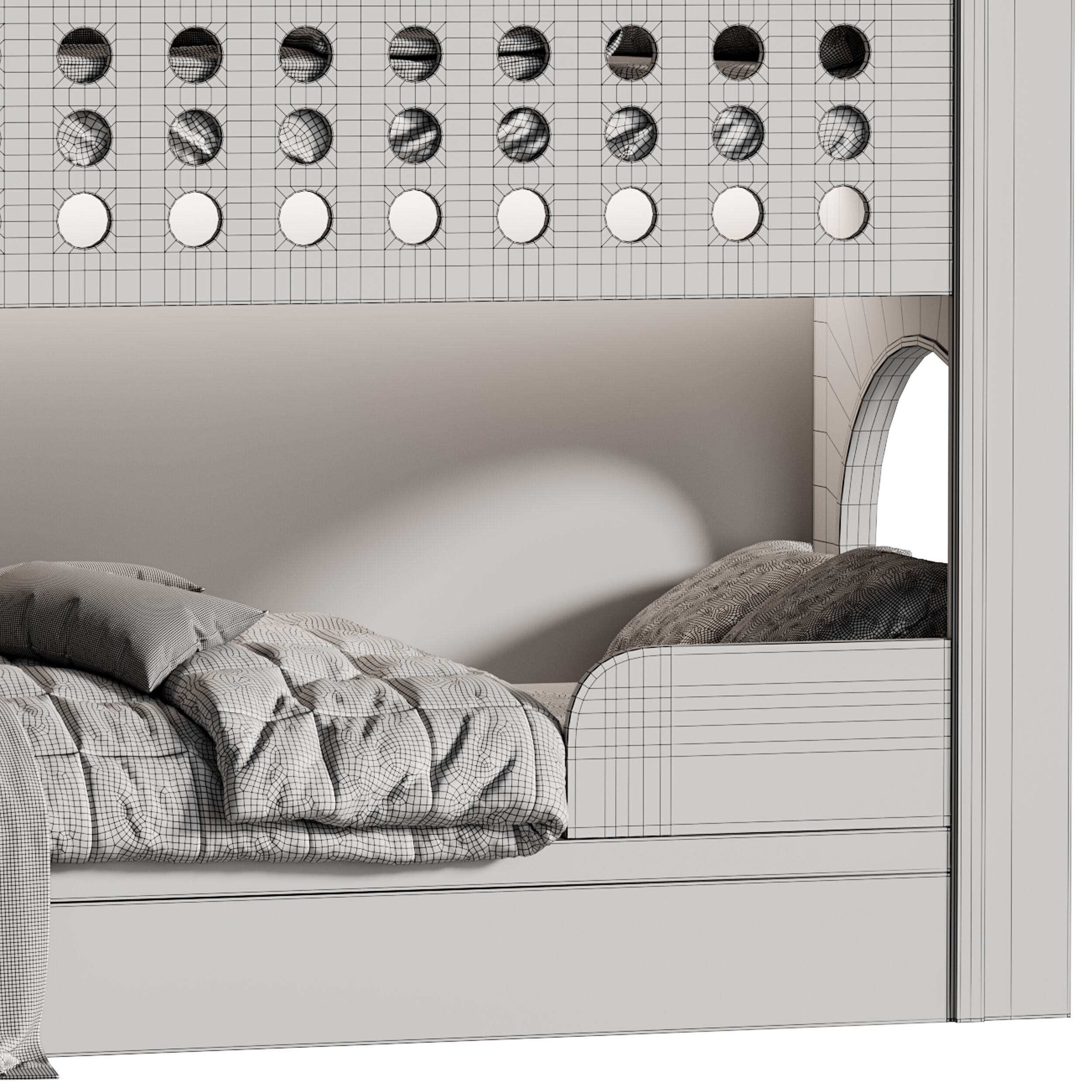 Childrens bunk bed 39 3D model_14
