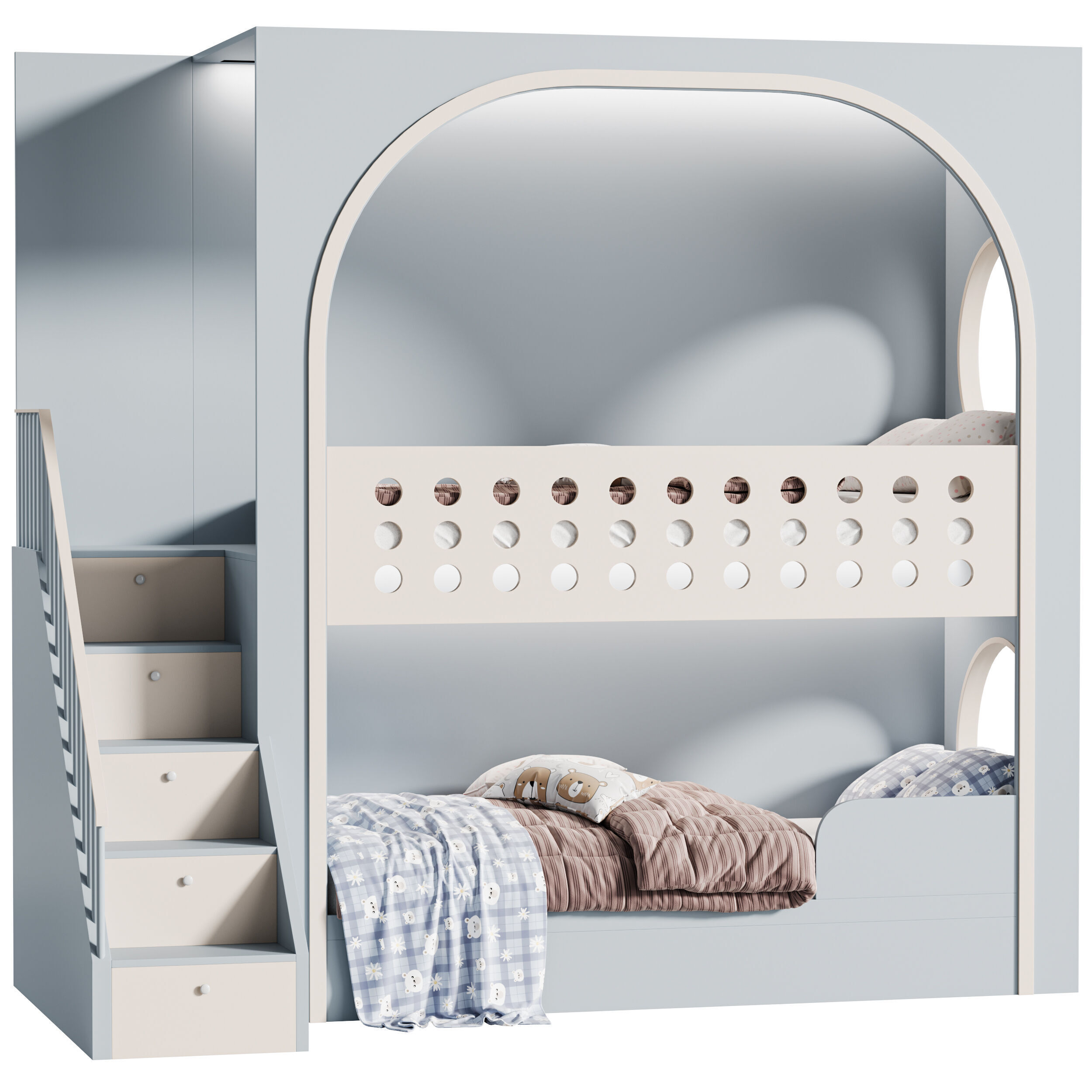 Childrens bunk bed 39 3D model_2