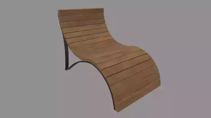 Low Poly Bench 05