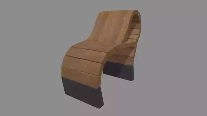 Low Poly Bench 06