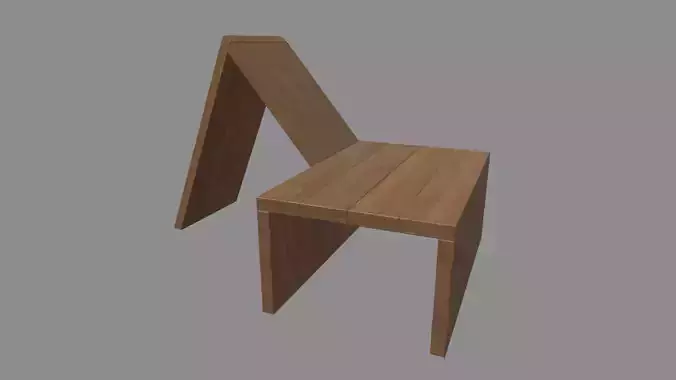 Low Poly Bench 07