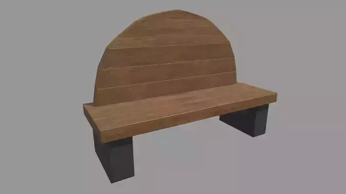 Low Poly Bench 08