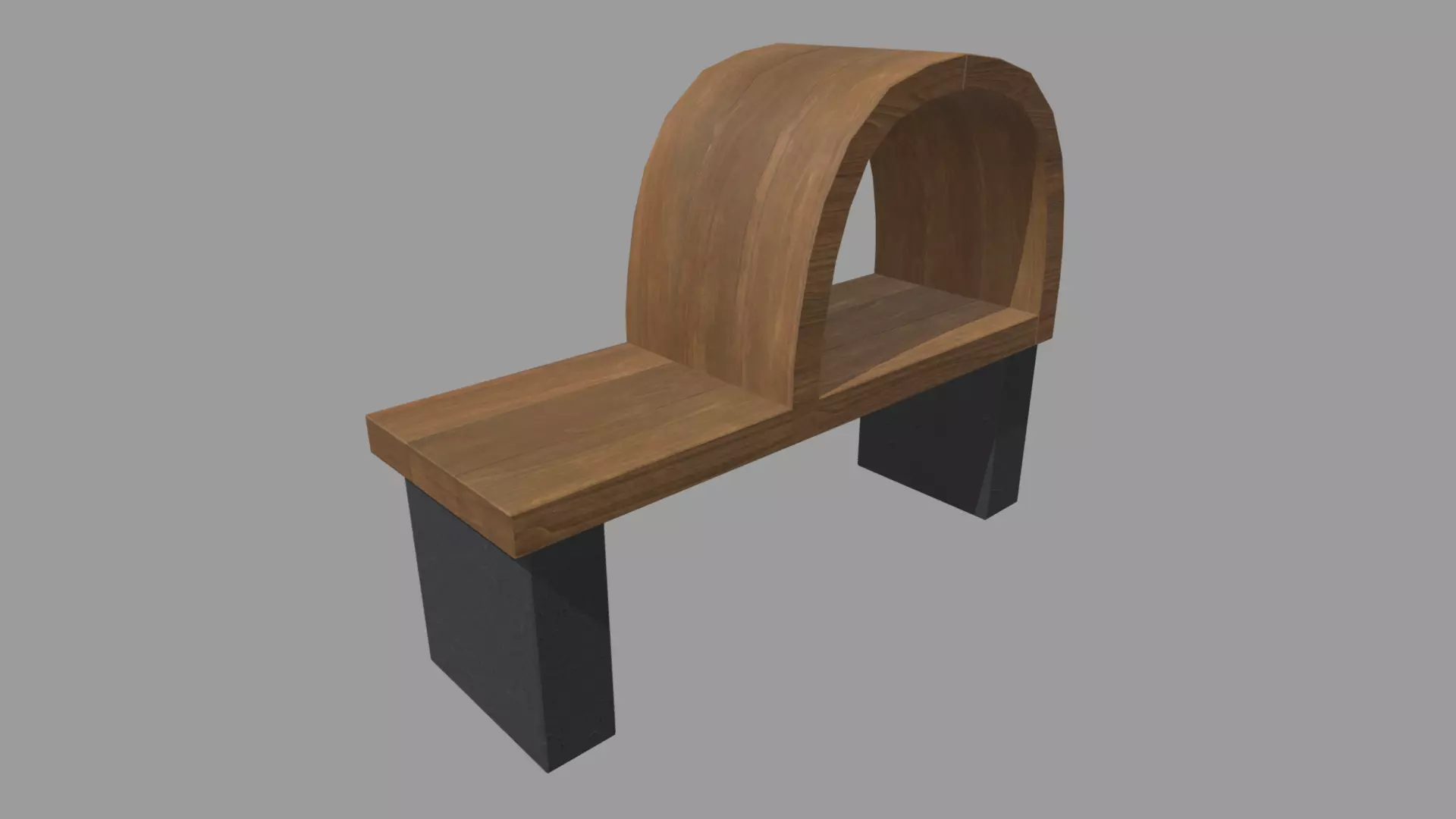 Low Poly Bench 09 Low-poly 3D model