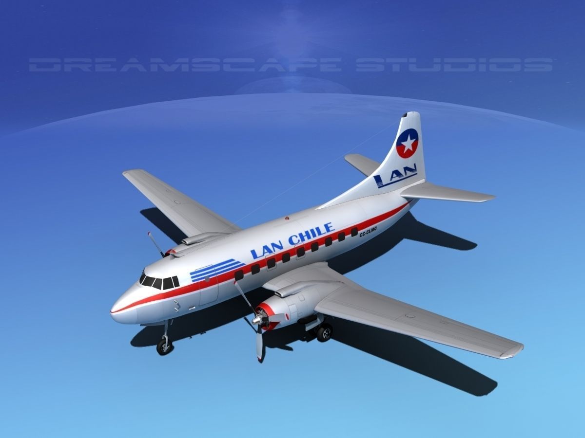 Martin 202 Lan Chile  3D model_10