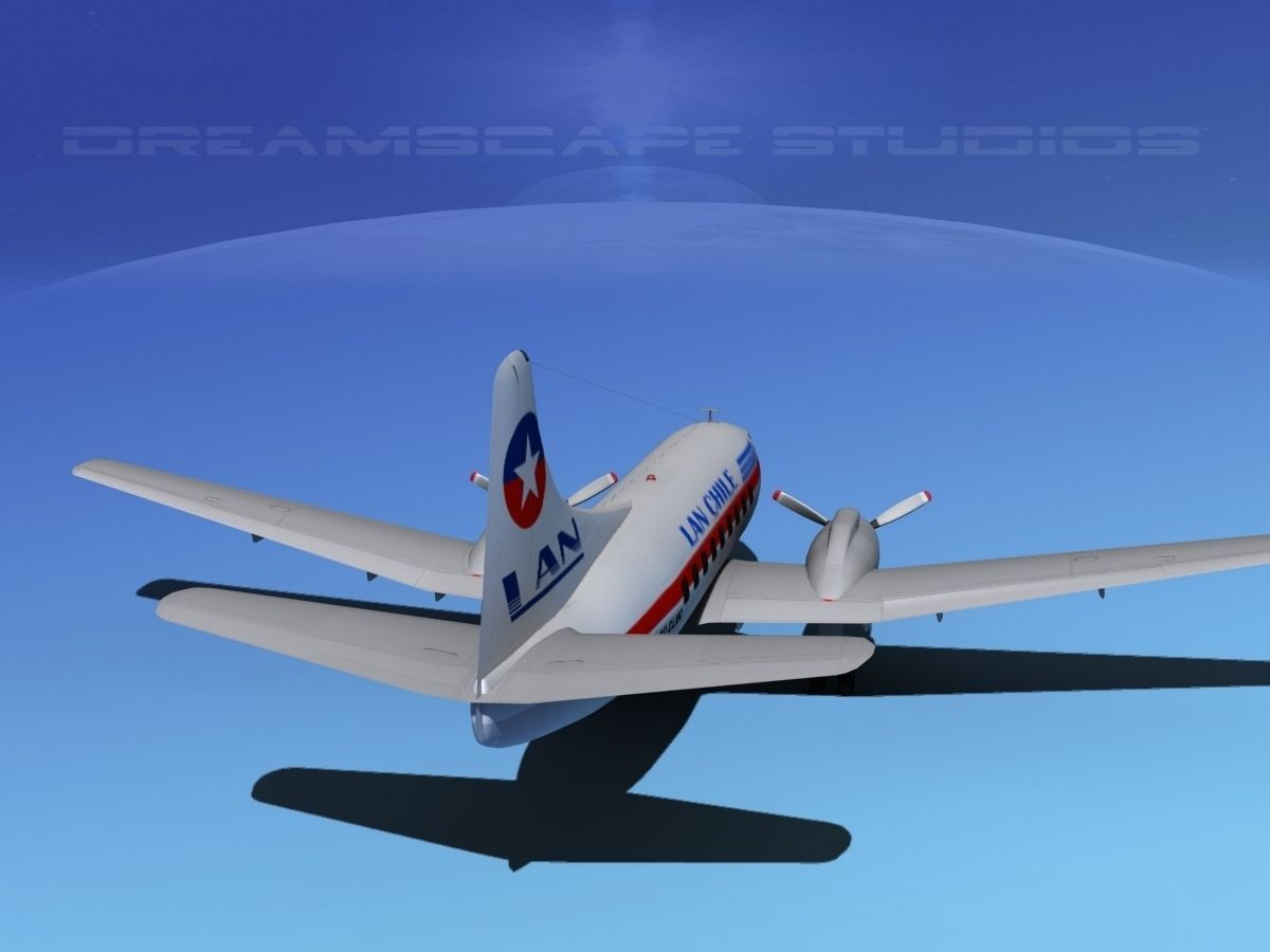Martin 202 Lan Chile  3D model_6