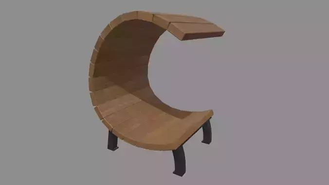 Low Poly Bench 011