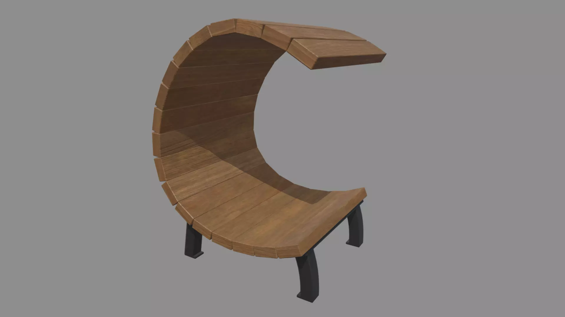 Low Poly Bench 011 Low-poly 3D model
