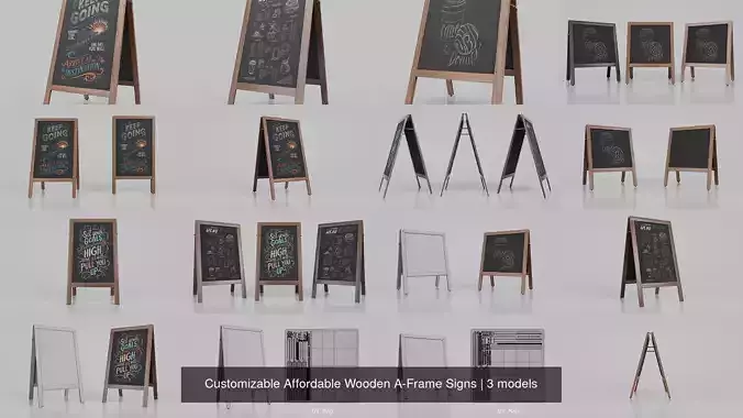 Customizable Affordable Wooden A-Frame Signs