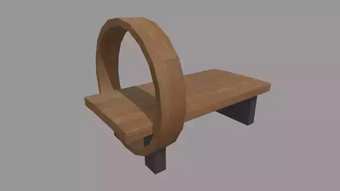 Low Poly Bench 013