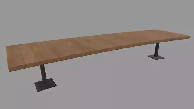 Low Poly Bench 014