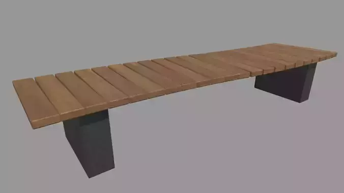 Low Poly Bench 015