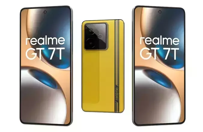 Realme GT 7T Racing Yellow 3D model