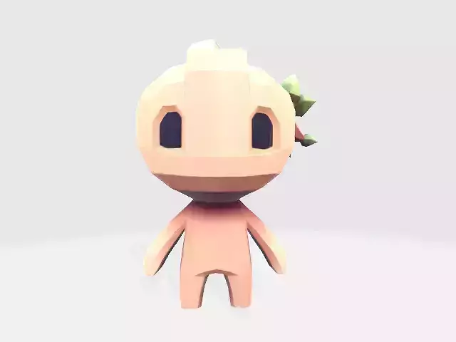 Lowpoly poly humanoid tree Low-poly 3D model