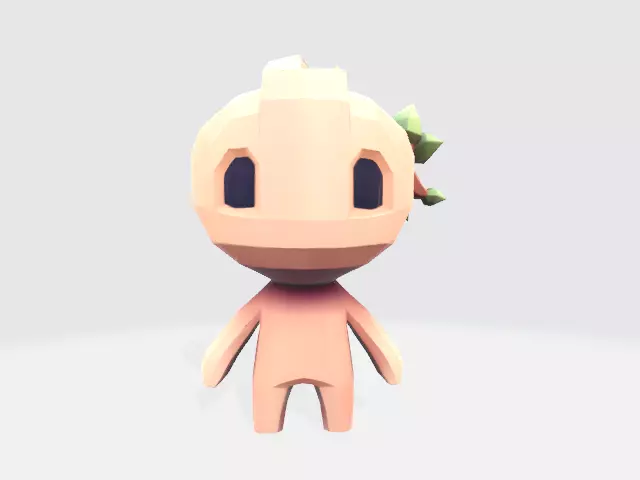 Lowpoly poly humanoid tree Low-poly 3D model_0