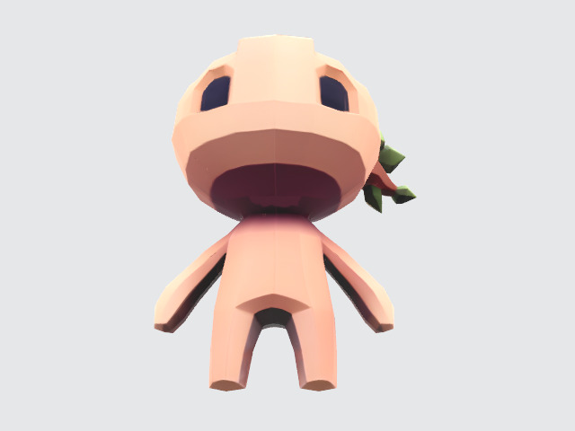 Lowpoly poly humanoid tree Low-poly 3D model_4