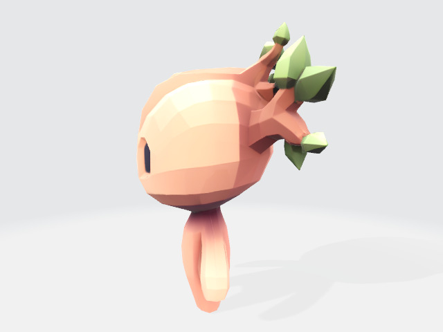 Lowpoly poly humanoid tree Low-poly 3D model_1