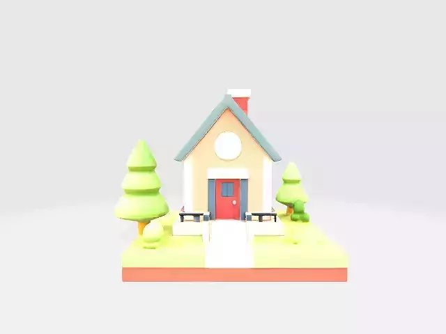 lowpoly house