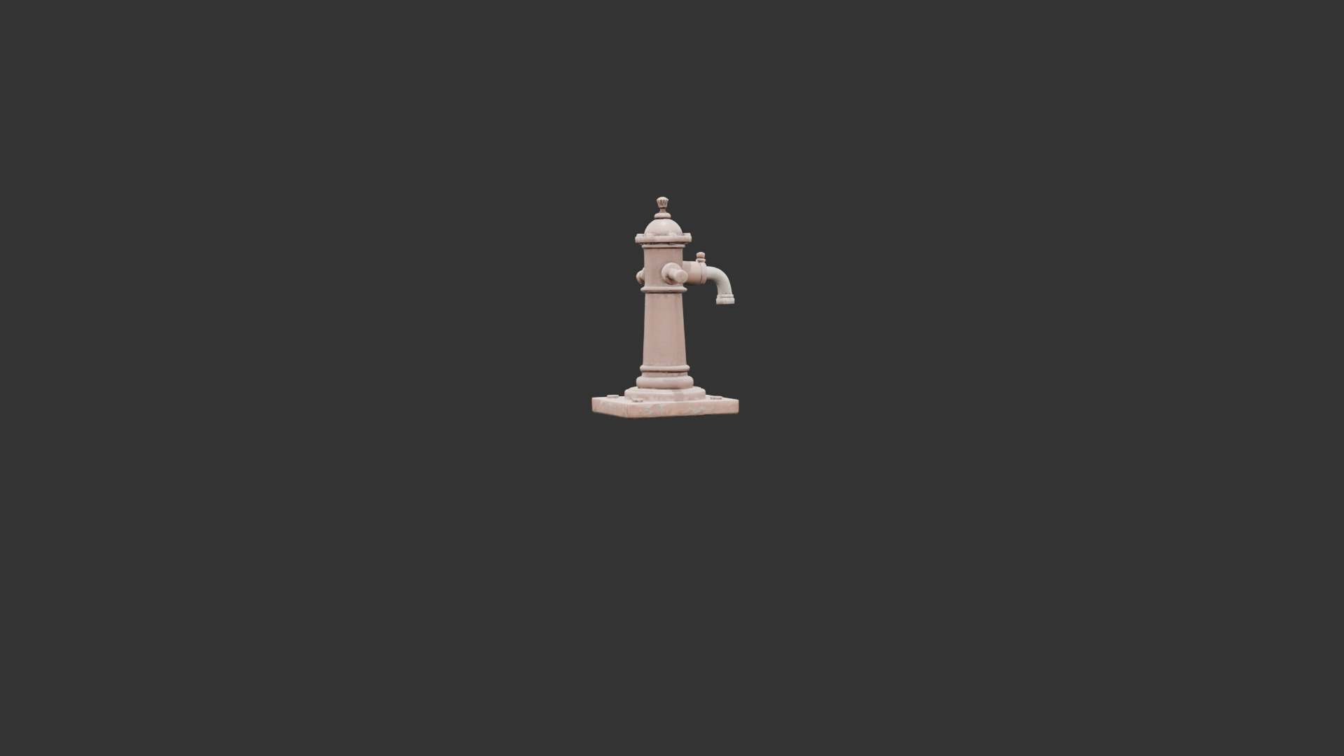 Old Rusty Water Pump Low-poly 3D model_11